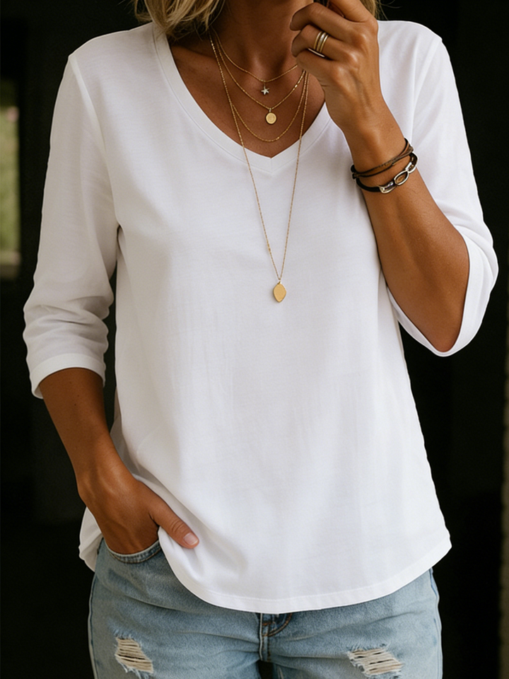 Cozy Casual Half sleeve Cotton T shirt, Lily & Sam, image 2