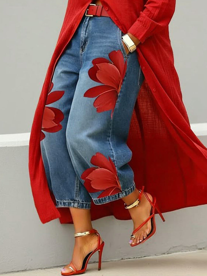 Casual Artistic print Jeans, Lily & Sam, image 1