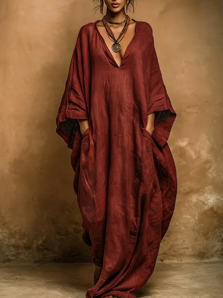Bohemian Linen And Cotton Kaftan Robe, Lily & Sam, image 4