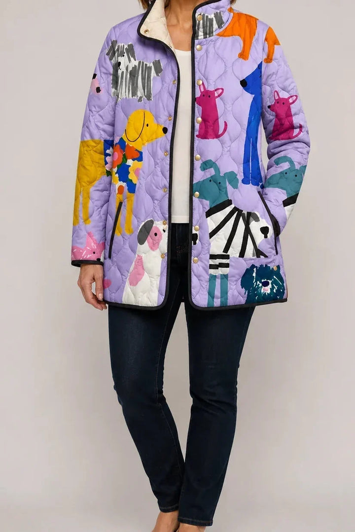 Floral Print Quilted Puffer Jacket, Lily & Sam, image 19