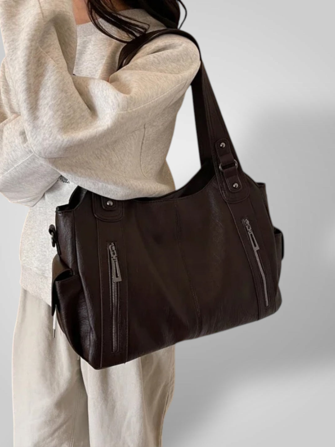 Women's Leather Bag, Lily & Sam, image 1