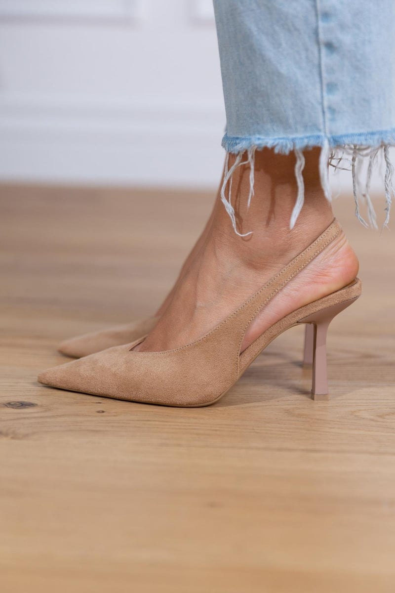 Suede Slingback Heels, Lily & Sam, image 1