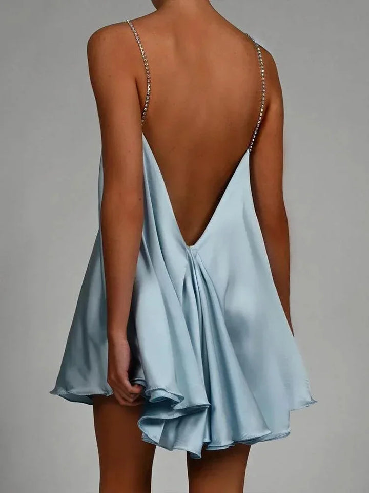 Satin chain detail mini dress, Lily & Sam, image 18