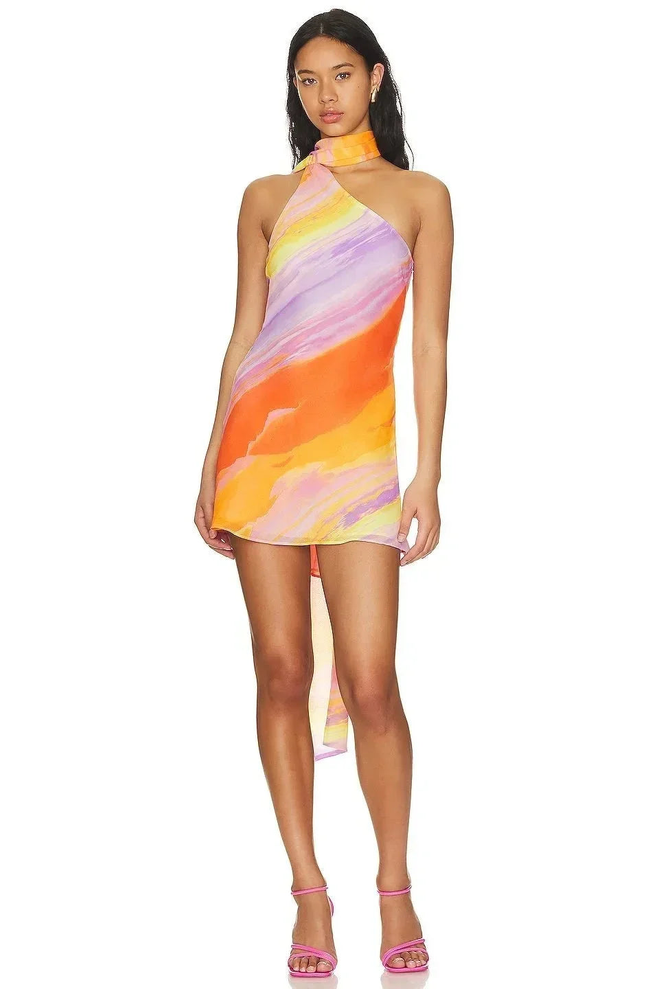 Ombre halter neck mini dress, Lily & Sam, image 4