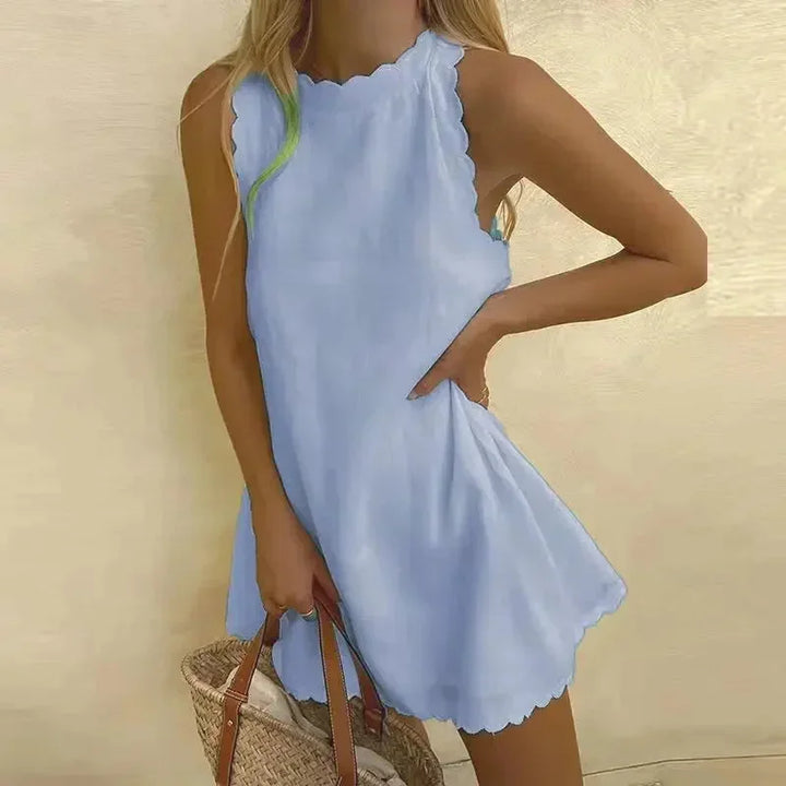 Scalloped hem mini dress, Lily & Sam, image 3