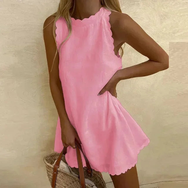 Scalloped hem mini dress, Lily & Sam, image 12