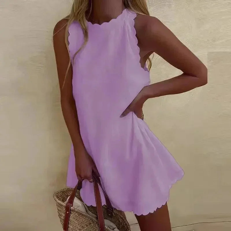 Scalloped hem mini dress, Lily & Sam, image 13