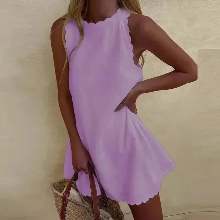 Scalloped hem mini dress, Lily & Sam, image 14