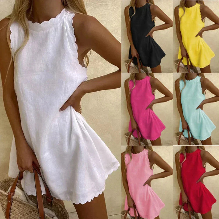Scalloped hem mini dress, Lily & Sam, image 16