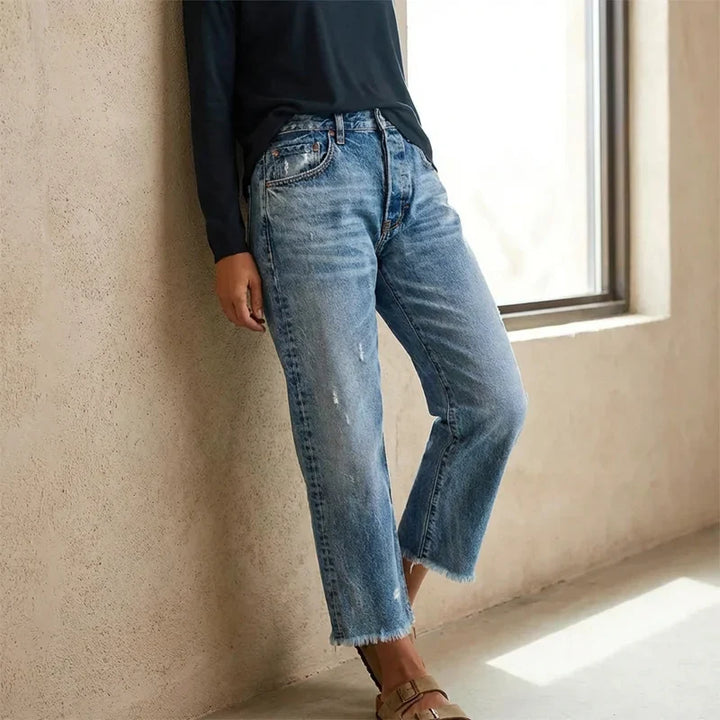 Retro Cropped Straight Jeans, Lily & Sam, image 3