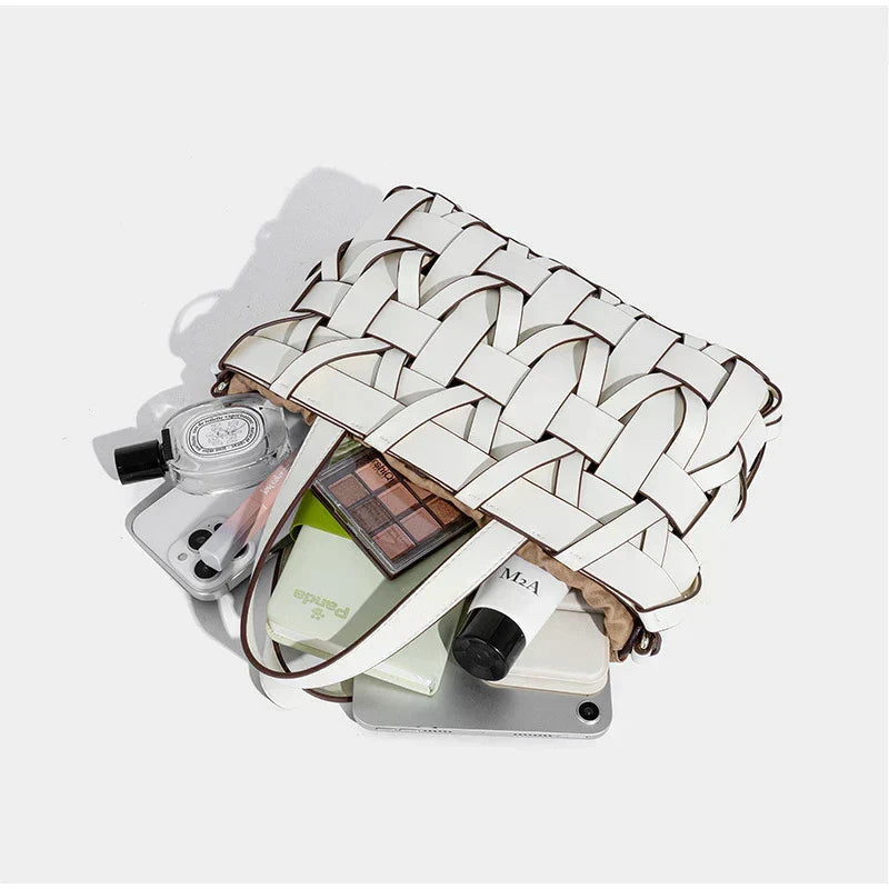 Women's Faux Leather Drawstring Bag, Lily & Sam, image 2