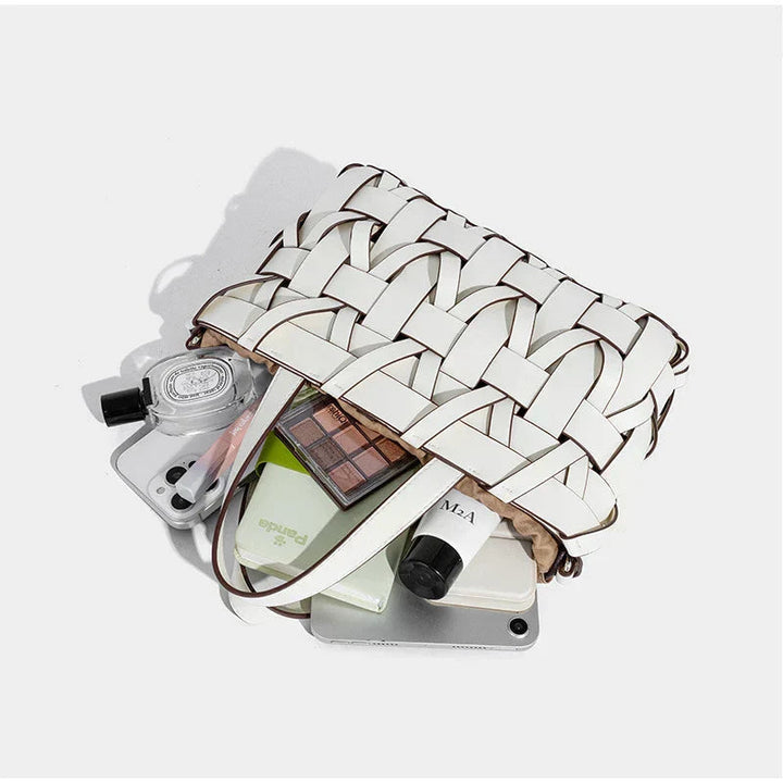 Women's Faux Leather Drawstring Bag, Lily & Sam, image 2