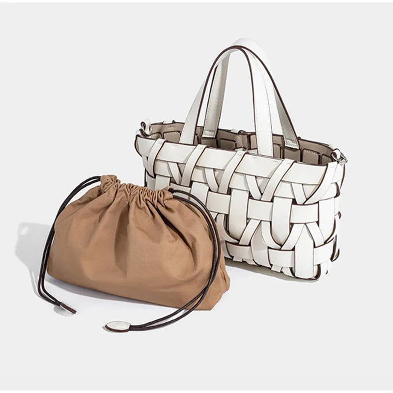 Women's Faux Leather Drawstring Bag, Lily & Sam, image 6