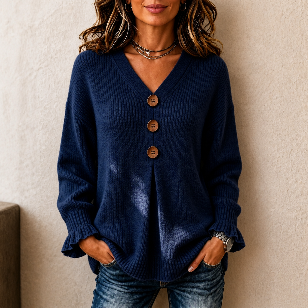 V Neck Ribbed Knit Pullover Sweater, Lily & Sam, image 12
