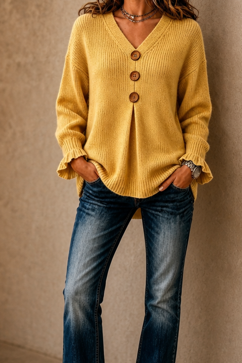 V Neck Ribbed Knit Pullover Sweater, Lily & Sam, image 14