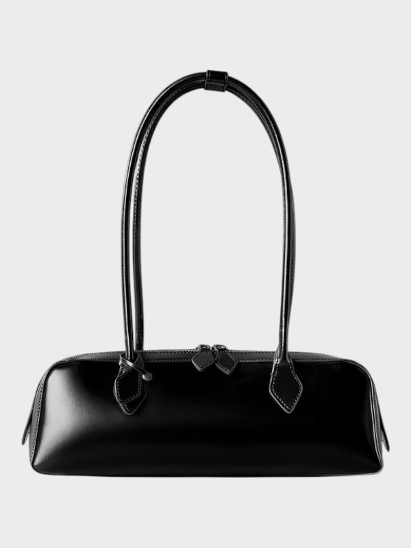 Women's Structured Zip Leather Bag, Lily & Sam, image 1