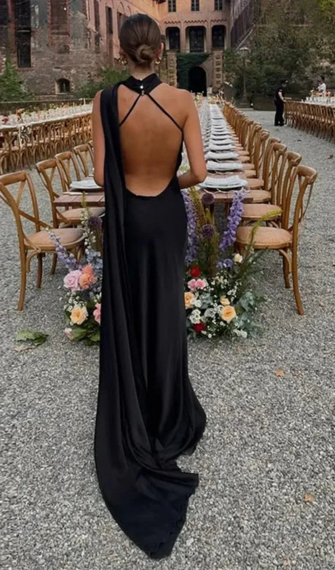 One shoulder draped maxi dress, Lily & Sam, image 6