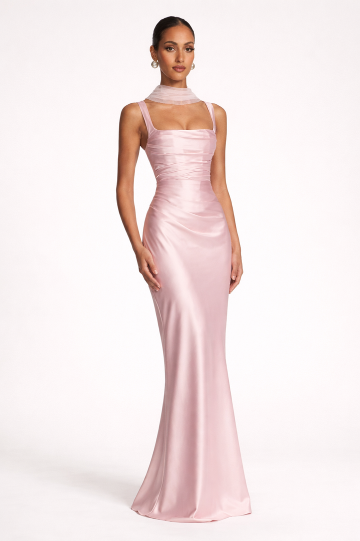 Square neck fitted maxi dress, Lily & Sam, image 6
