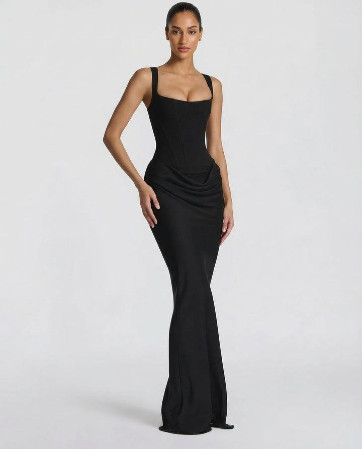 Square neck maxi dress with draped waist, Lily & Sam, image 2
