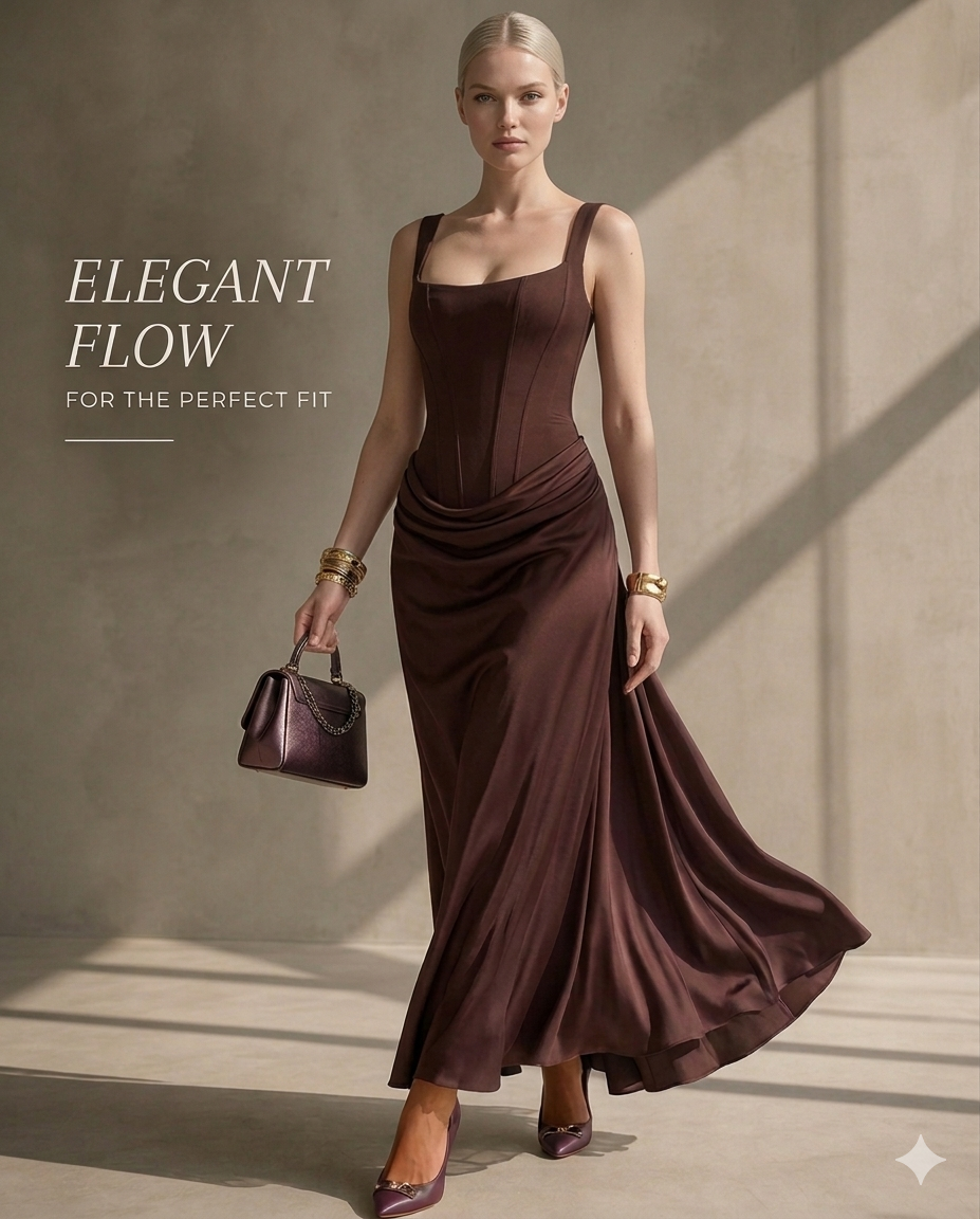 Square neck maxi dress with draped waist, Lily & Sam, image 3
