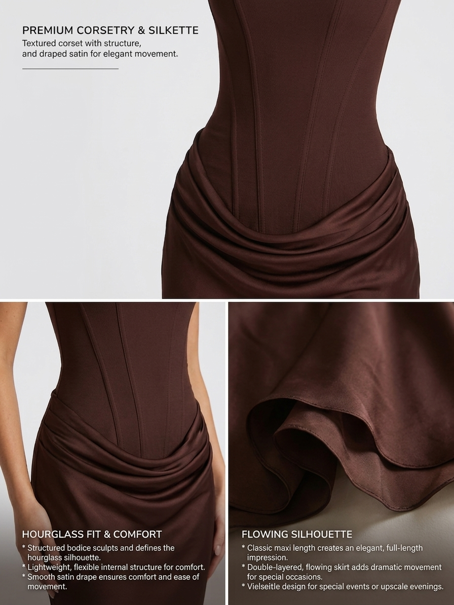 Square neck maxi dress with draped waist, Lily & Sam, image 4