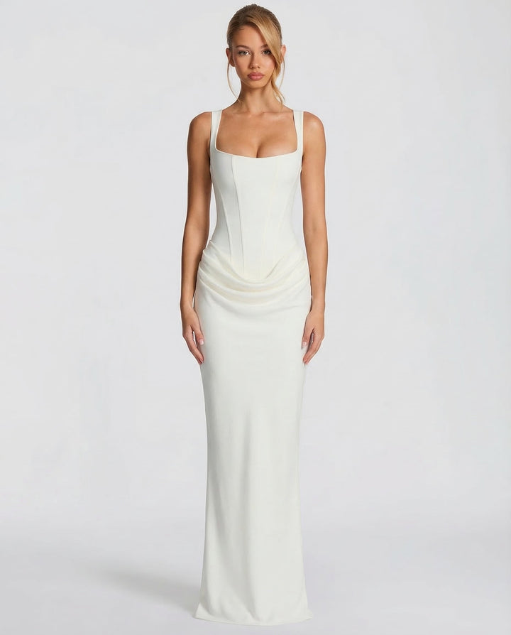 Square neck maxi dress with draped waist, Lily & Sam, image 5
