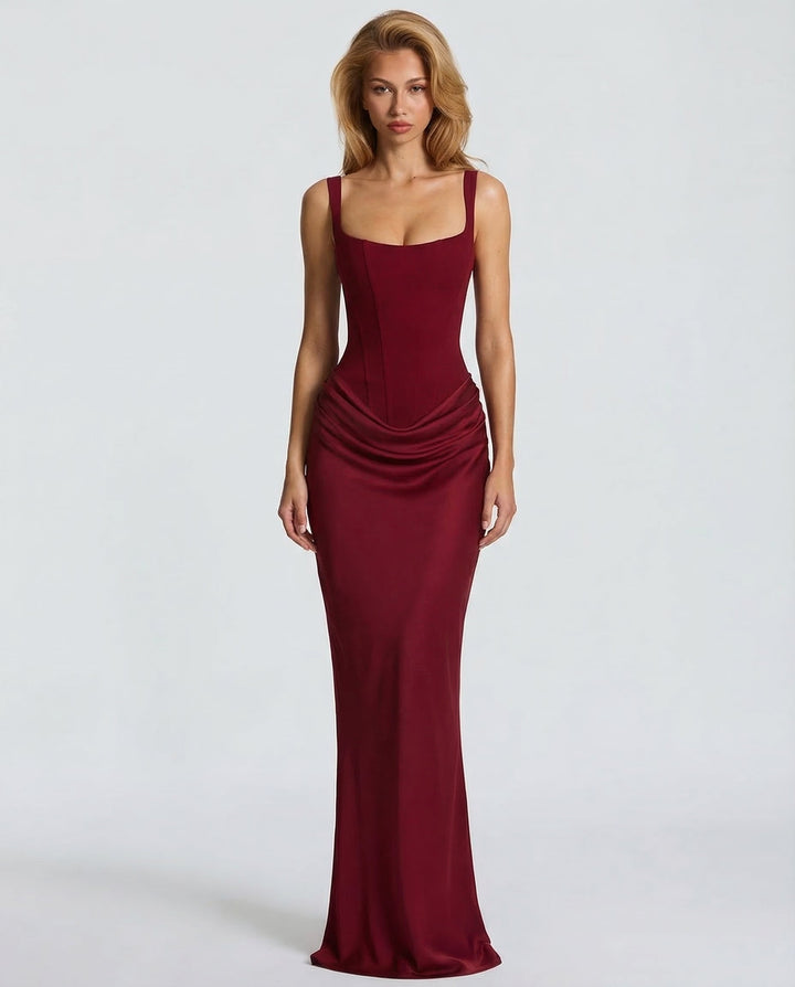 Square neck maxi dress with draped waist, Lily & Sam, image 6