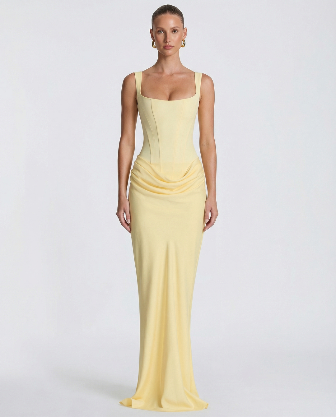 Square neck maxi dress with draped waist, Lily & Sam, image 7