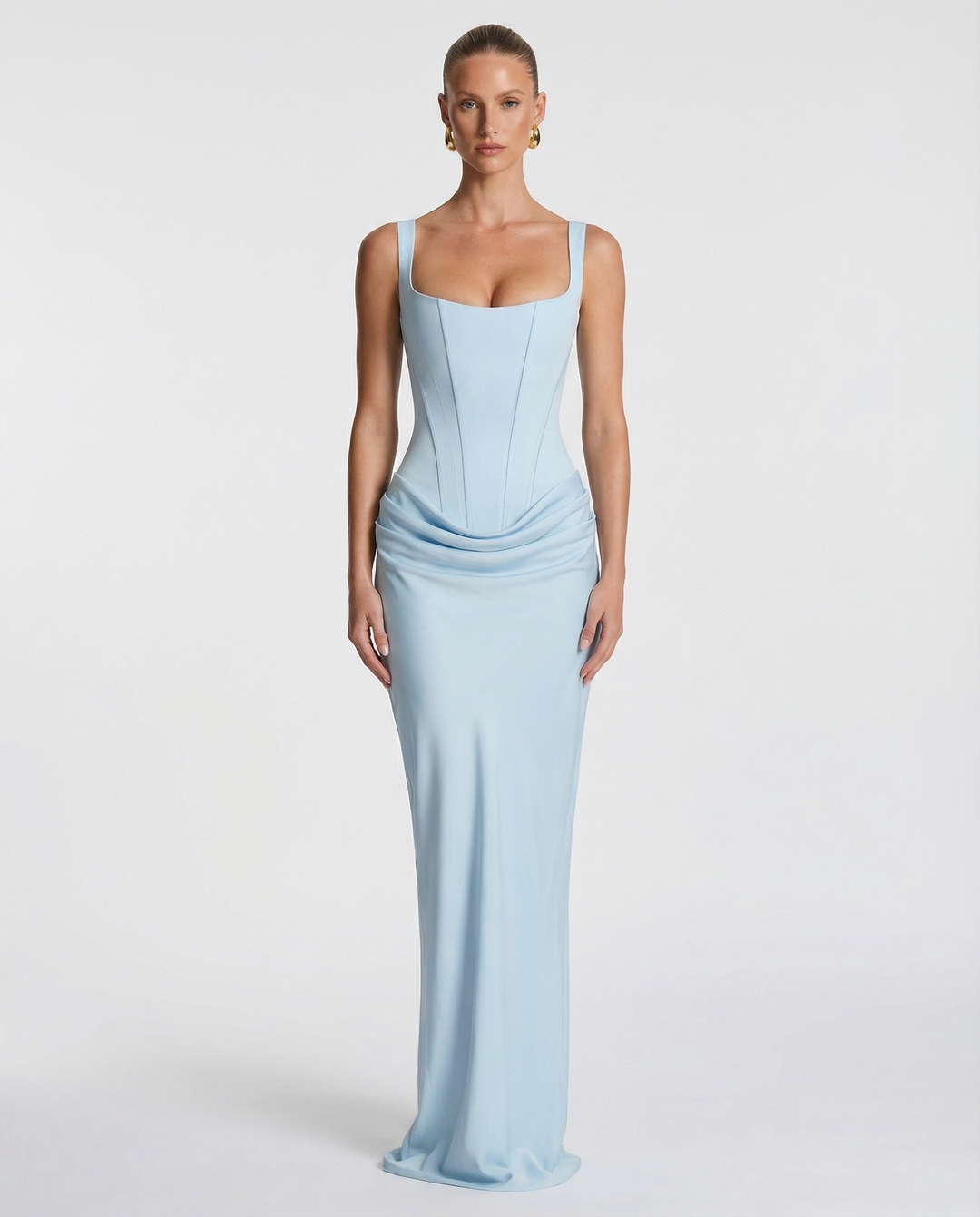 Square neck maxi dress with draped waist, Lily & Sam, image 8