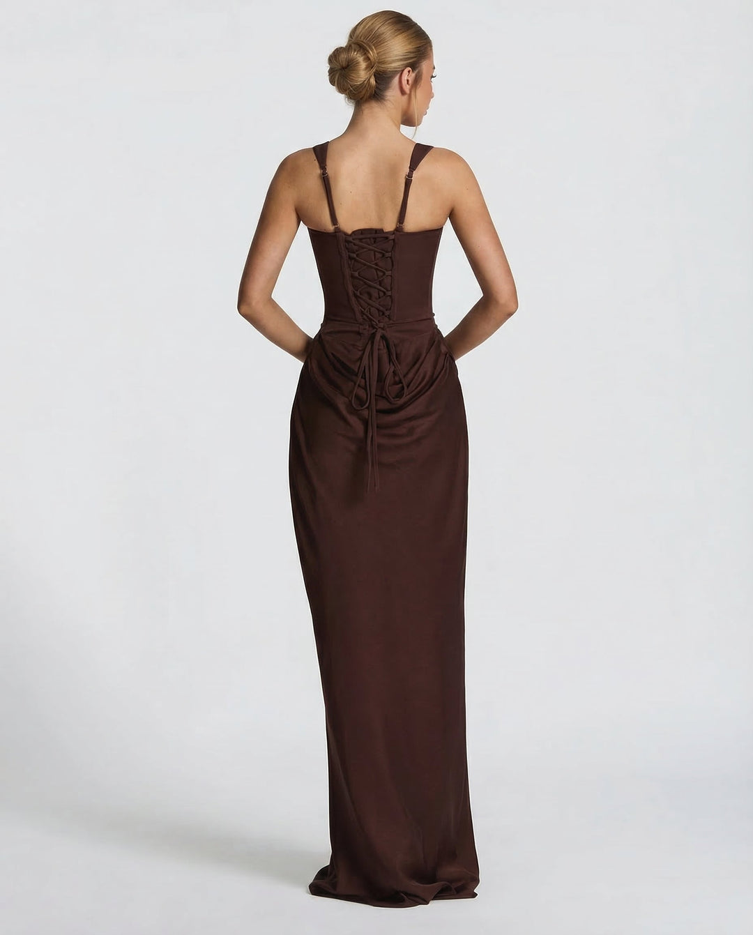 Square neck maxi dress with draped waist, Lily & Sam, image 10