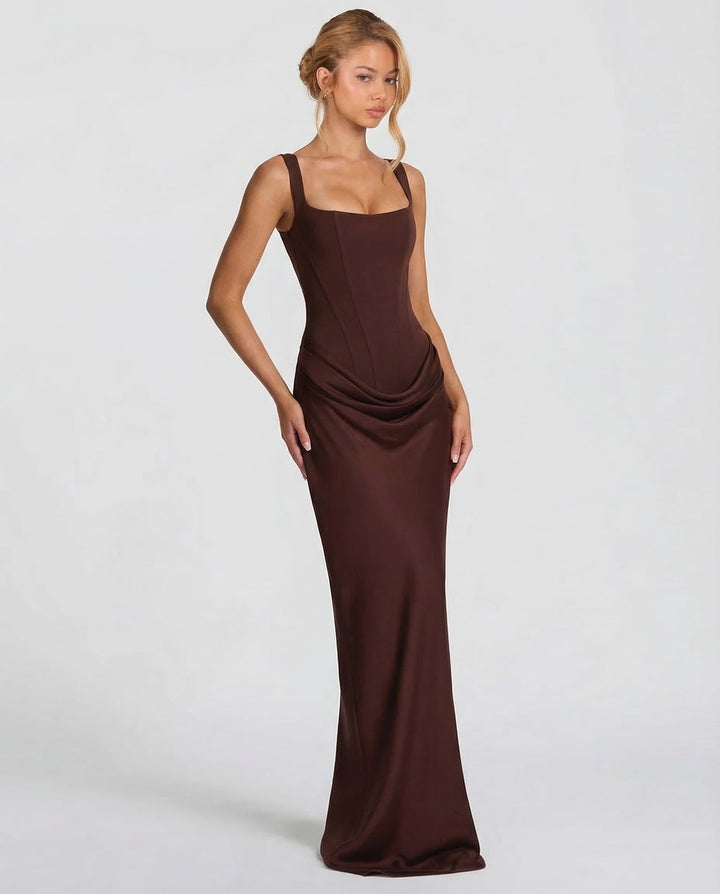 Square neck maxi dress with draped waist, Lily & Sam, image 11