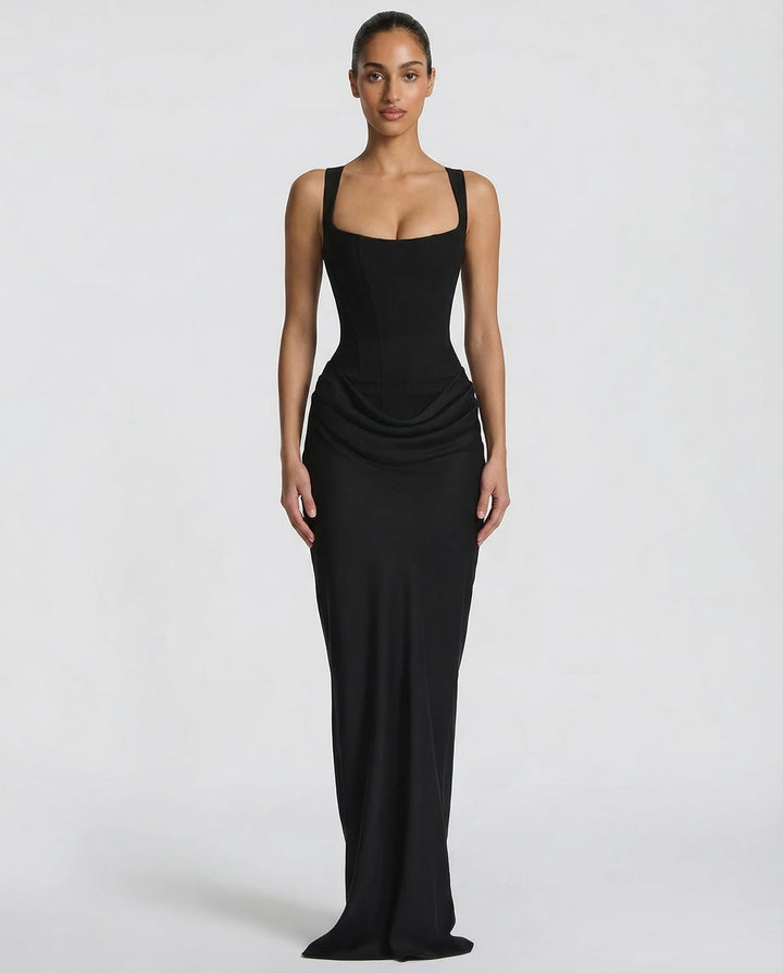 Square neck maxi dress with draped waist, Lily & Sam, image 12