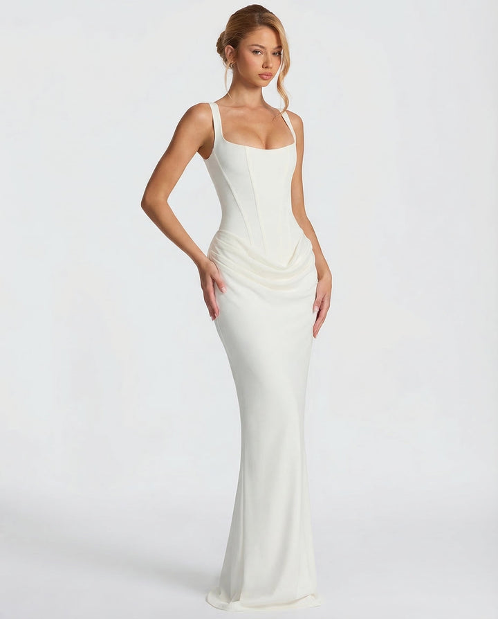 Square neck maxi dress with draped waist, Lily & Sam, image 15