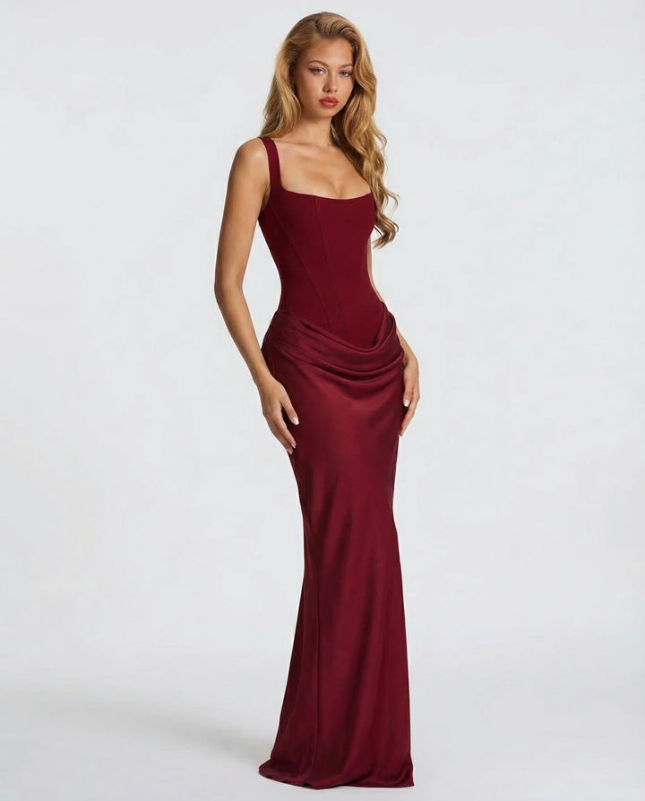 Square neck maxi dress with draped waist, Lily & Sam, image 18
