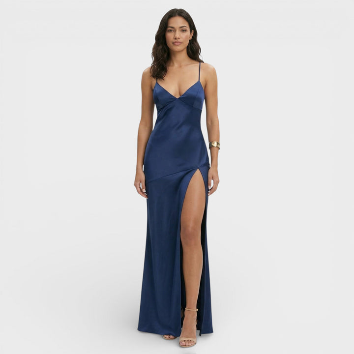 V neck maxi dress with side slit, Lily & Sam, image 8