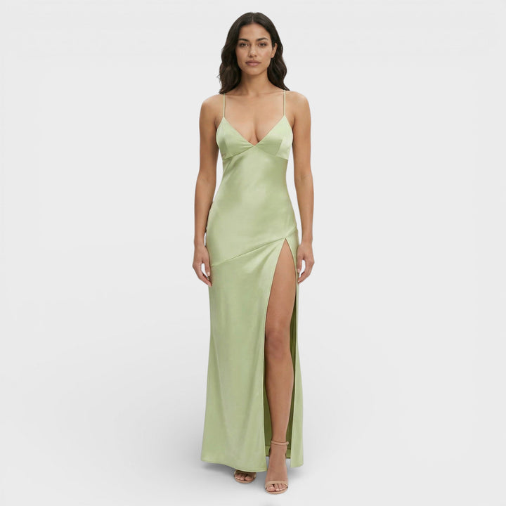V neck maxi dress with side slit, Lily & Sam, image 9