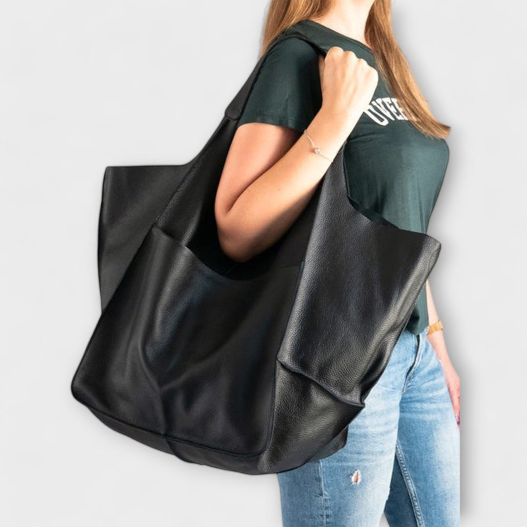 Women's Oversized Faux Leather Bag, Lily & Sam, image 3